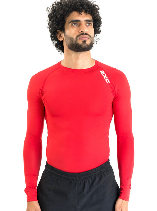 RED FULL SLEEVE RUNNING/WORKOUT COMPRESSION